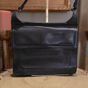Vintage FOSSIL Slim Messenger Bag, Crossbody, Two Sides, Snap Flaps, Travel Bag